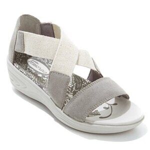 Easy Spirit Explore 24 Esmatilde Women's Size 10 Suede Canvas Grey Taupe